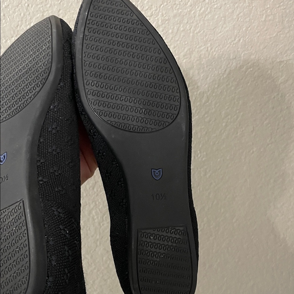 Rothy's Black Flats with Blue Trim - Picture 2 of 2